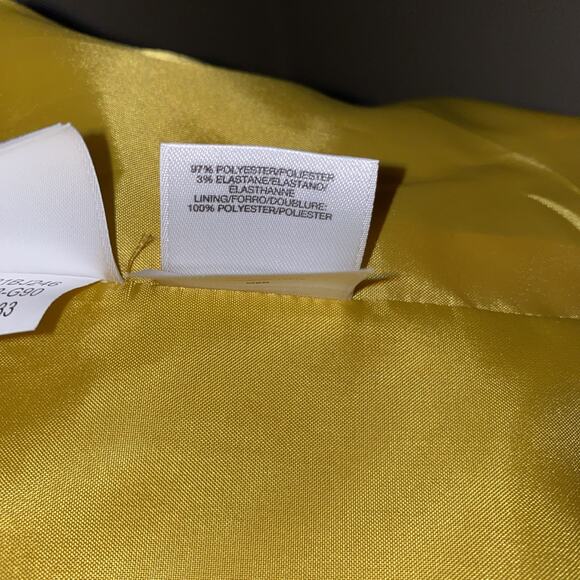 EVAN PICONE Black Label YELLOW ONE BUTTON LINED BLAZER Plus SIZE 18 - Picture 8 of 11